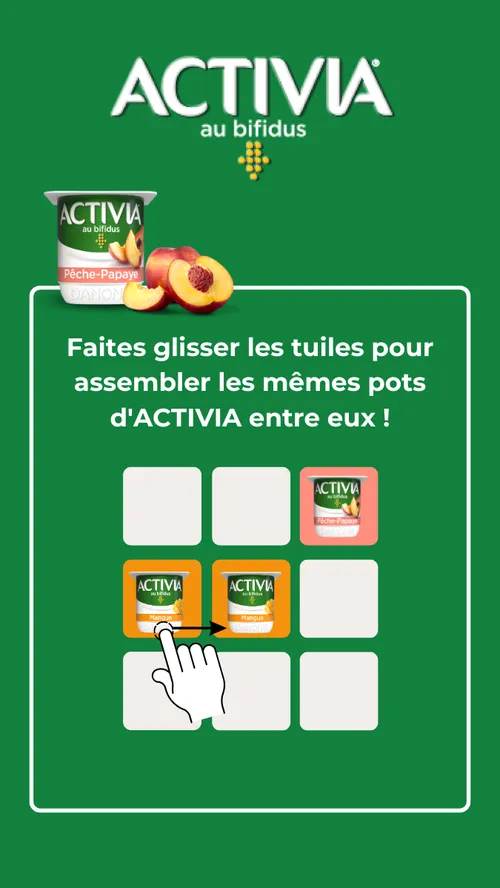 Aperçu mobile du jeu-concours 2048 personnalisé aux couleurs d'une marque