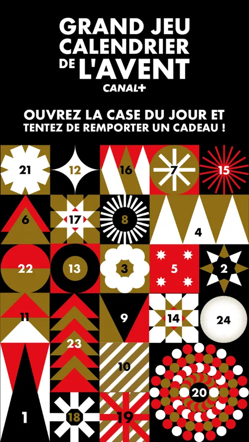 Aperçu mobile du jeu-concours Calendrier de l'Avent personnalisé aux couleurs d'une marque
