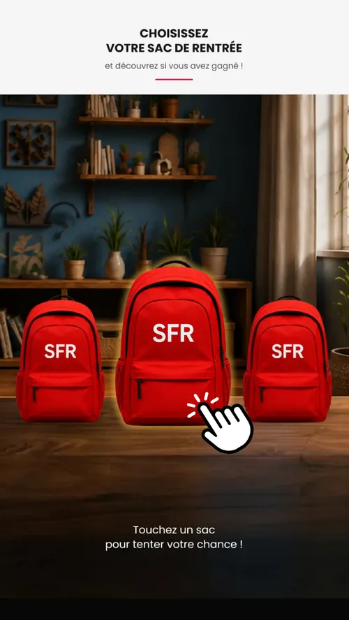 Aperçu mobile du jeu-concours Clic and Win personnalisé aux couleurs d'une marque