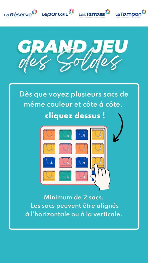 Aperçu mobile du jeu-concours Color Block personnalisé aux couleurs d'une marque