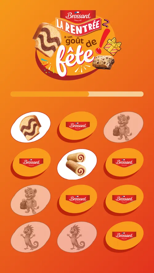 Aperçu mobile du jeu-concours Memory personnalisé aux couleurs d'une marque