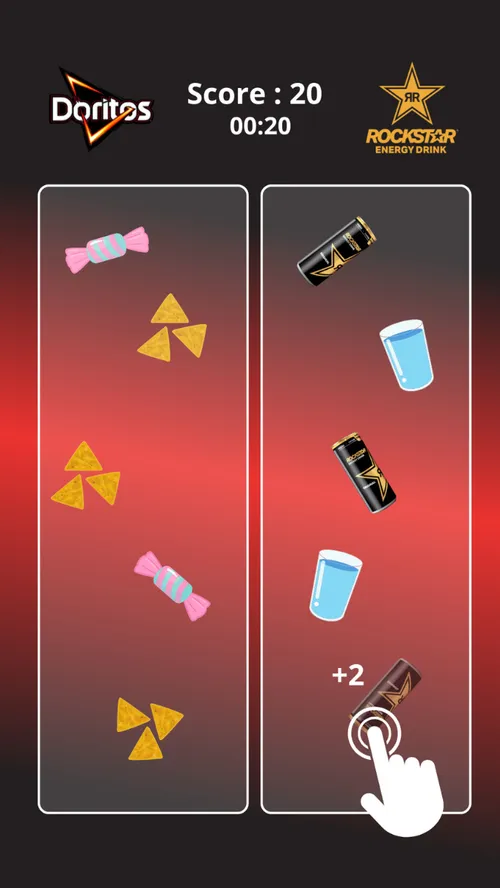 Aperçu mobile du jeu-concours TapTap personnalisé aux couleurs d'une marque